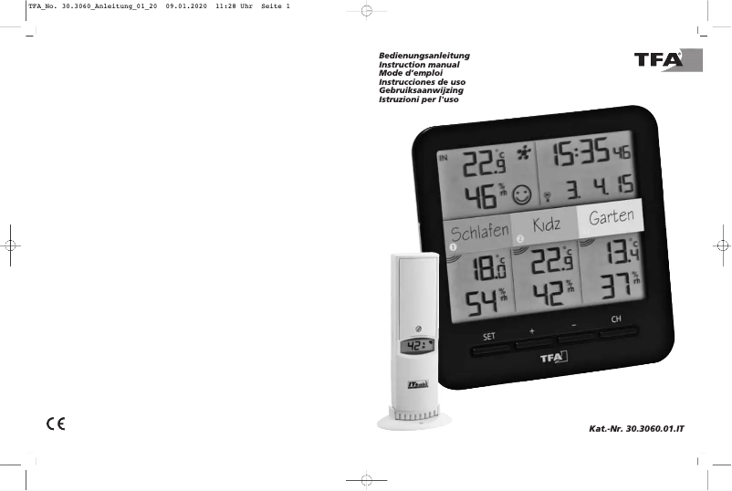 Página 1 del manual Manual de usuario TFA 30.3060.01.IT
