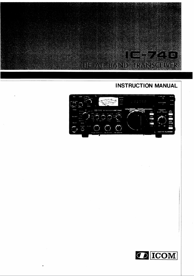 Page n°1 - Manuel utilisateur ICOM IC-740