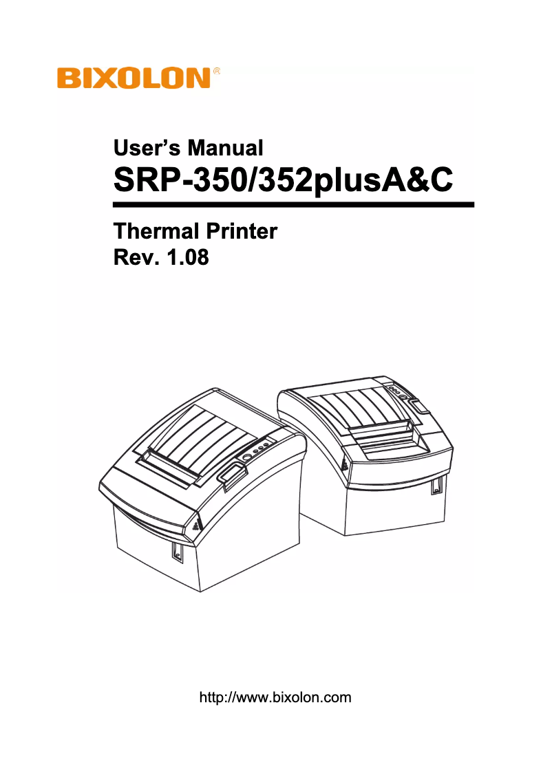 Image de la première page du manuel de l'appareil SRP-350 PlusC