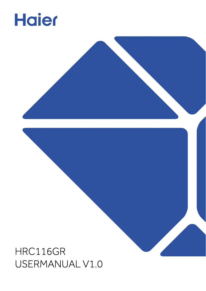 Image de la première page du manuel de l'appareil HR-C1162