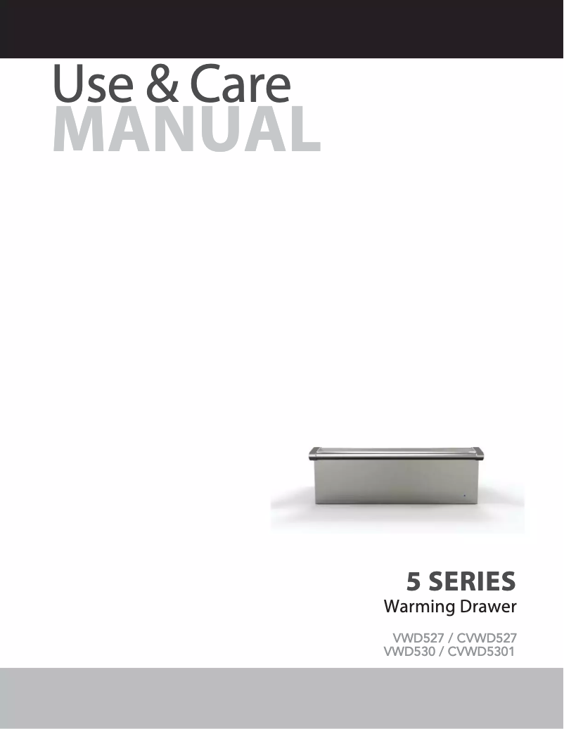 Image de la première page du manuel de l'appareil VWD530SS