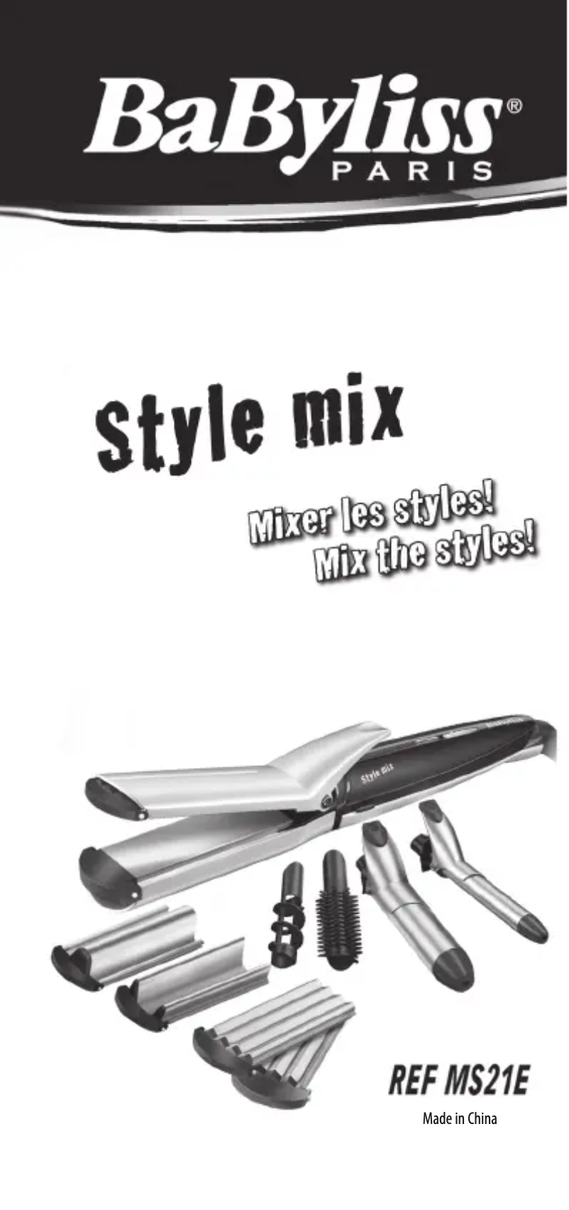 Page 1 de la notice Manuel utilisateur BaByliss Style Mix MS21E