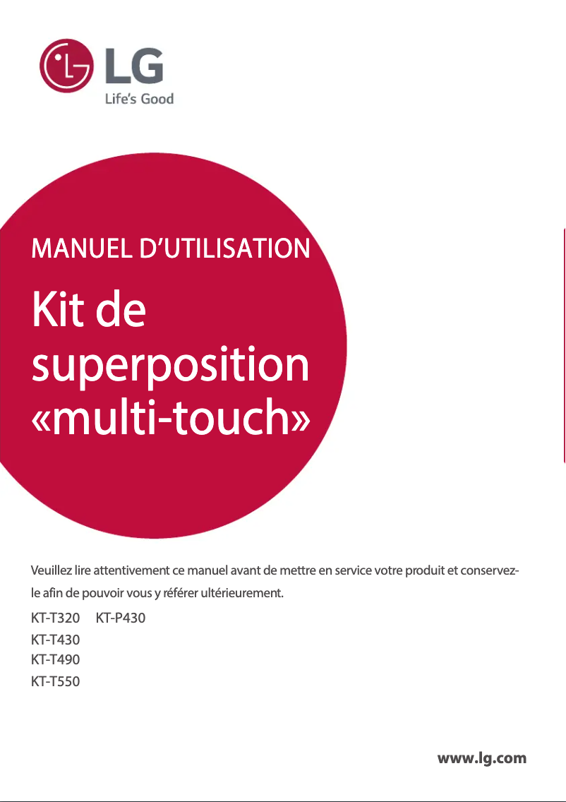 Image de la première page du manuel de l'appareil KT-T550