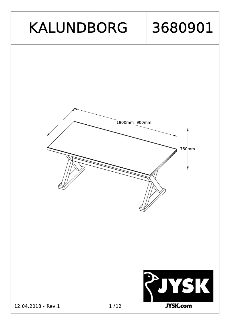 Image de la première page du manuel de l'appareil Kalundborg