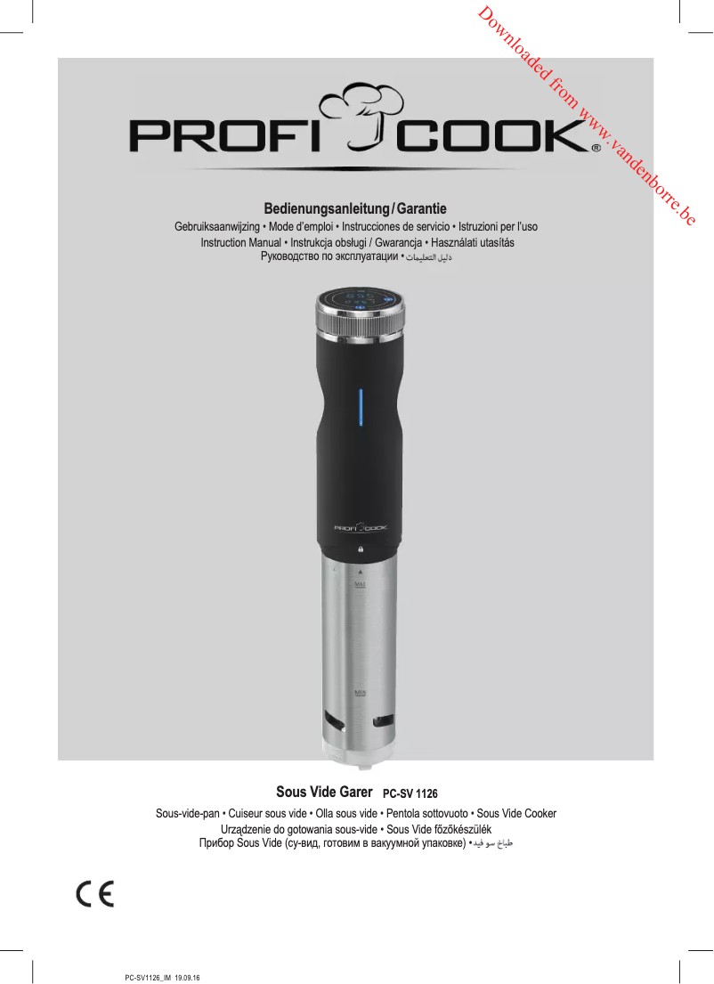 Página 1 del manual Manual de usuario ProfiCook PC-SV 1126