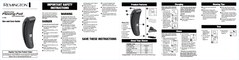 Image de la première page du manuel de l'appareil F3790