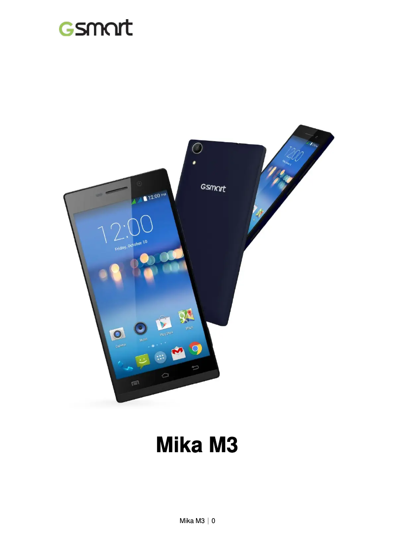 Image de la première page du manuel de l'appareil Mika M3