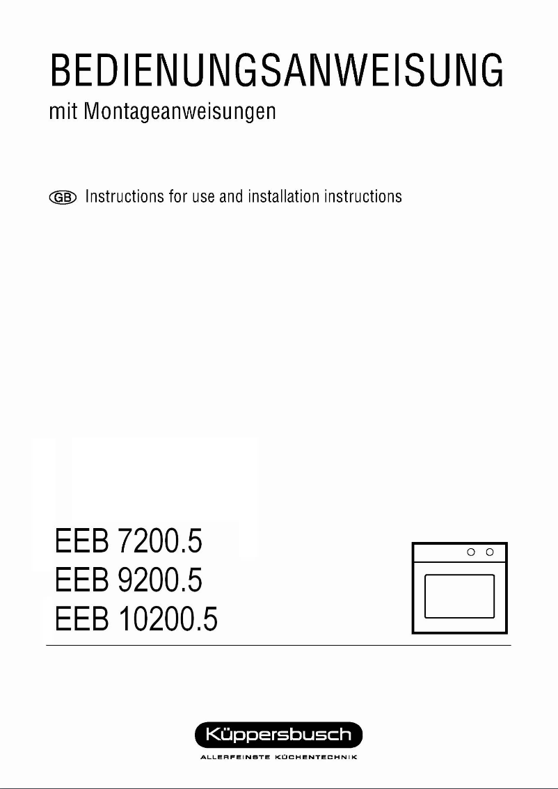 Image de la première page du manuel de l'appareil EEB10200.5