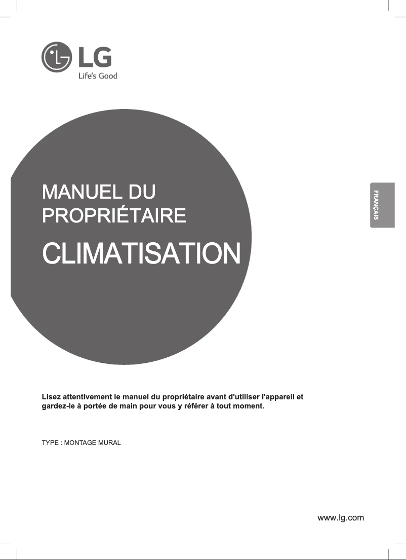 Page n°1 - Manuel utilisateur LG D18RL Deluxe Inverter V