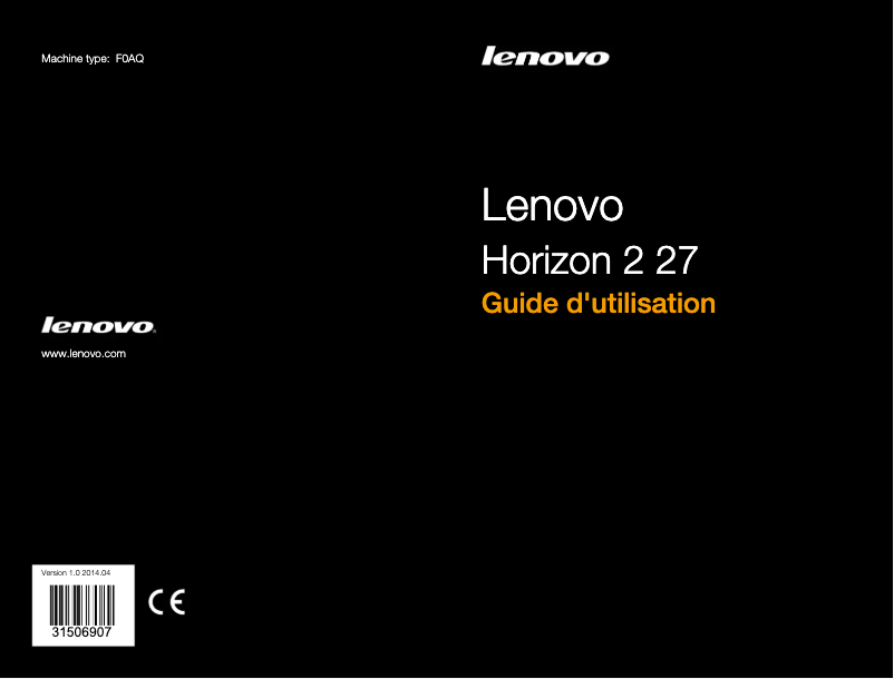 Página 1 del manual Manual de usuario Lenovo IdeaCentre Horizon 27