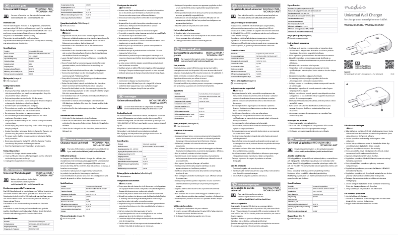 Page 1 de la notice Manuel utilisateur Nedis WCHAU241AWT