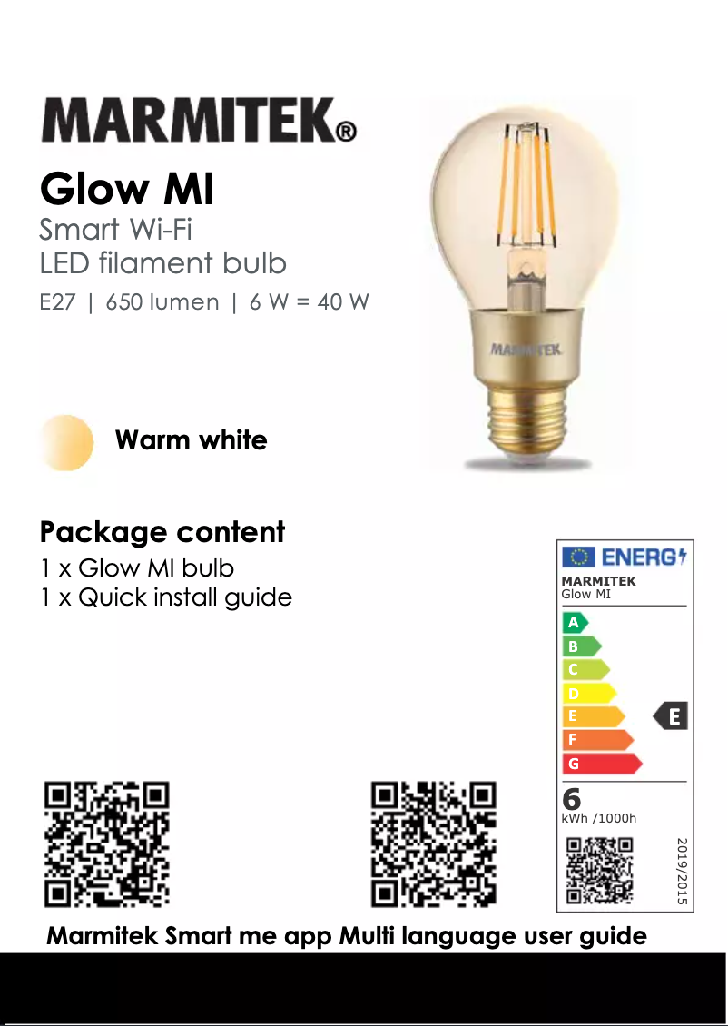 Image de la première page du manuel de l'appareil Glow MI