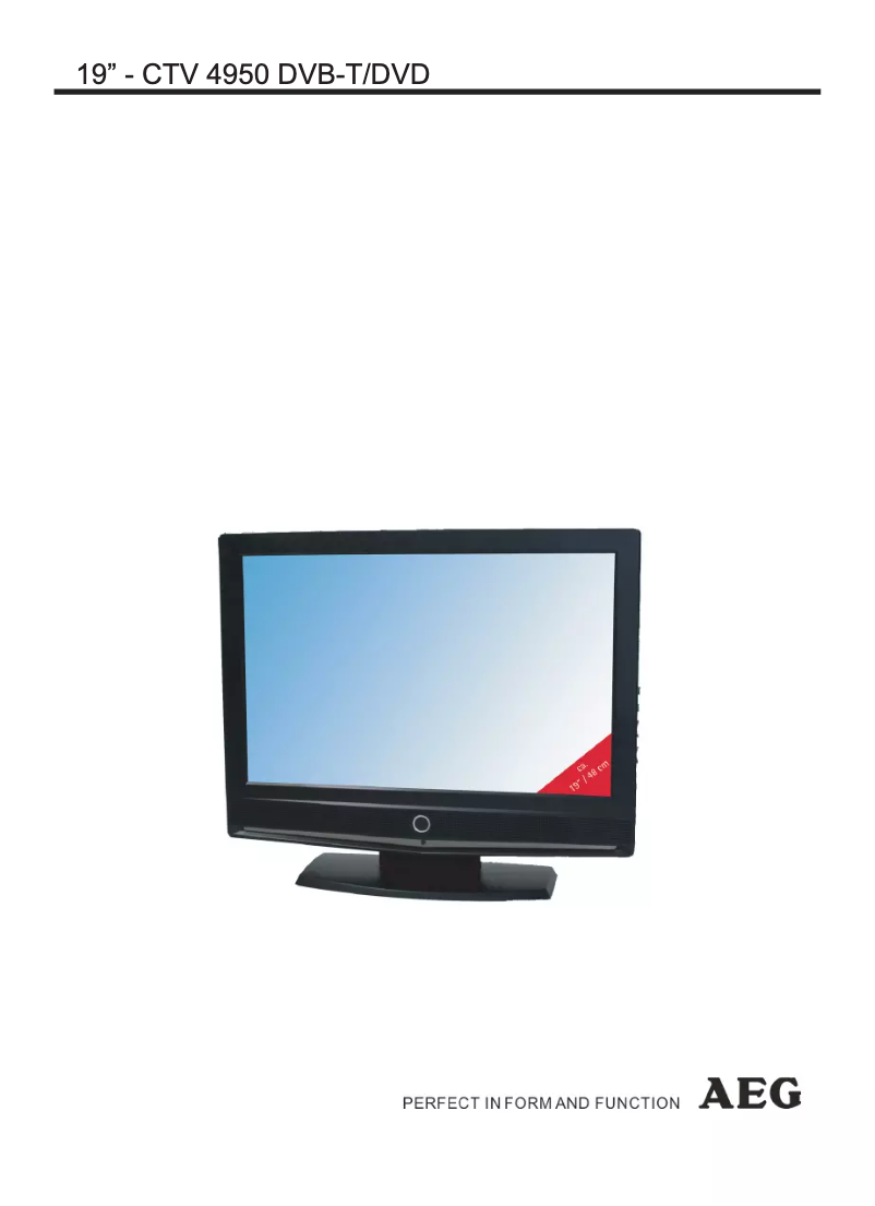 Imagen de la primera página del manual del dispositivo CTV 4950