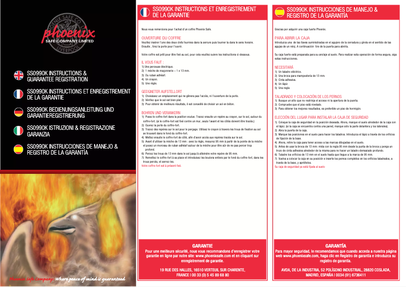 Page n°1 - Manuel utilisateur Phoenix SS0992K