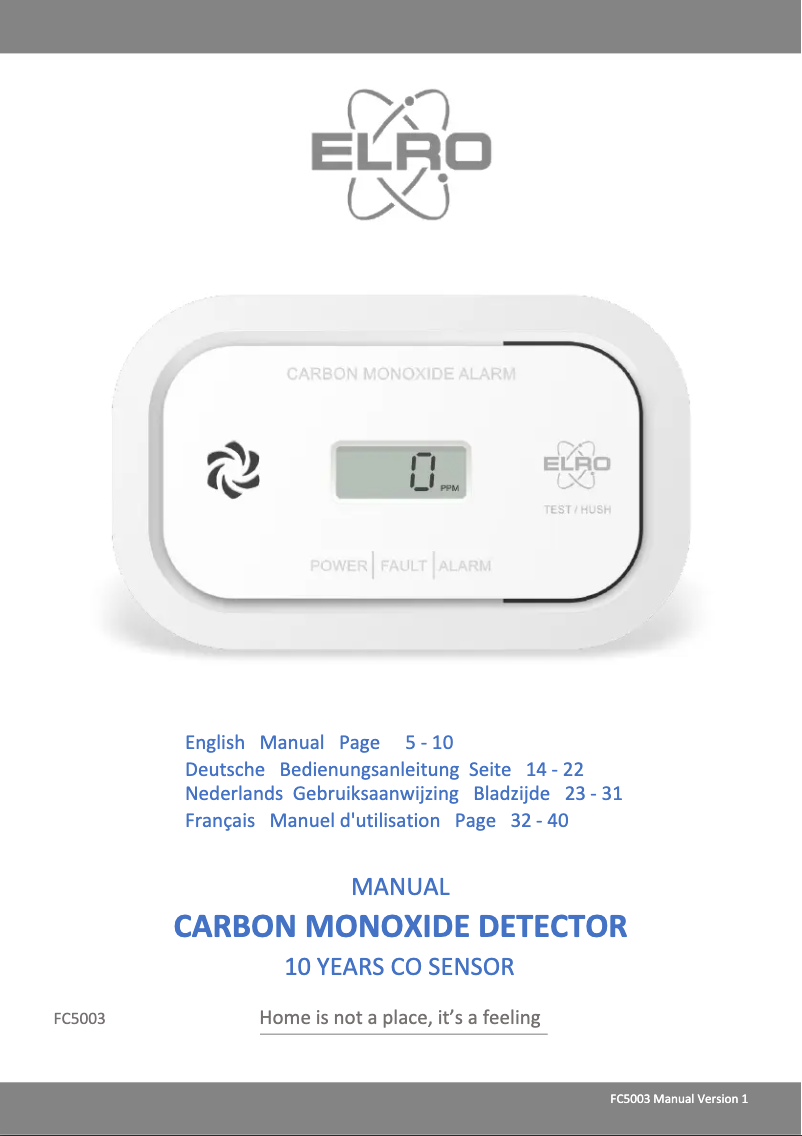 Image de la première page du manuel de l'appareil FC5003