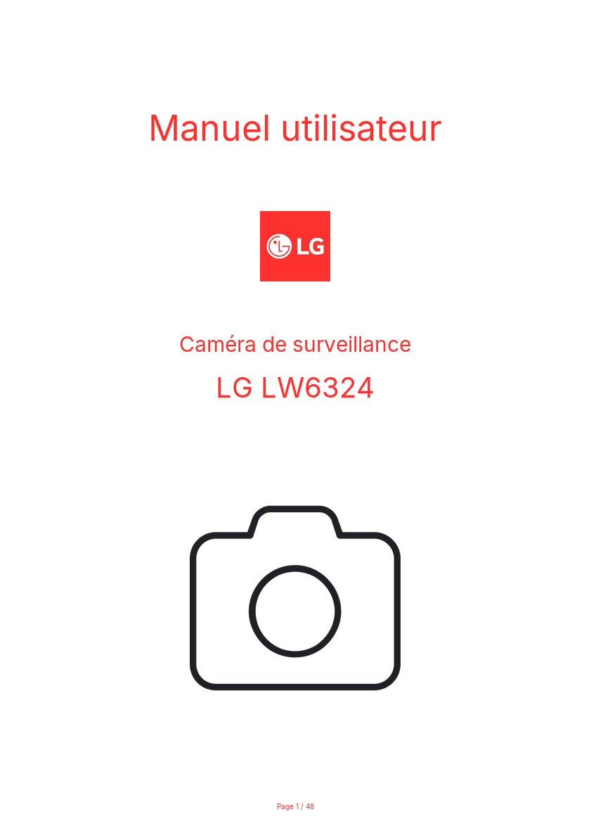 Image de la première page du manuel de l'appareil LW6324