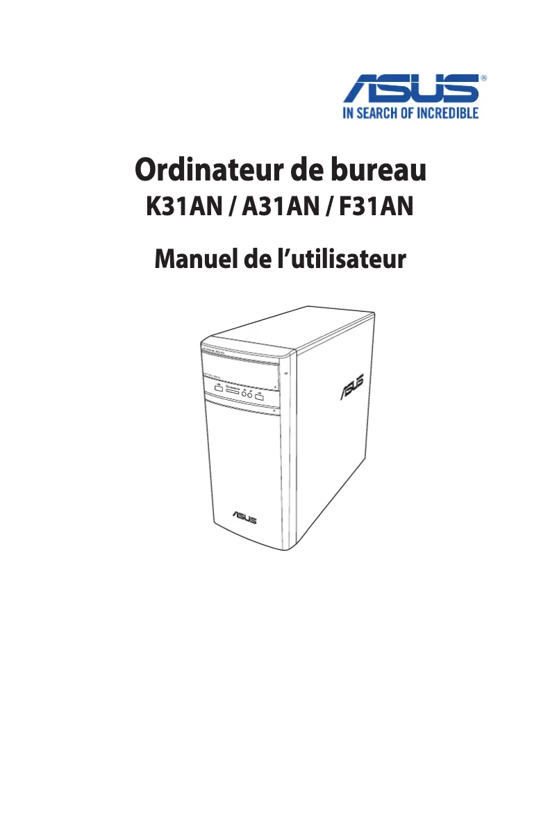 Image de la première page du manuel de l'appareil A31AN