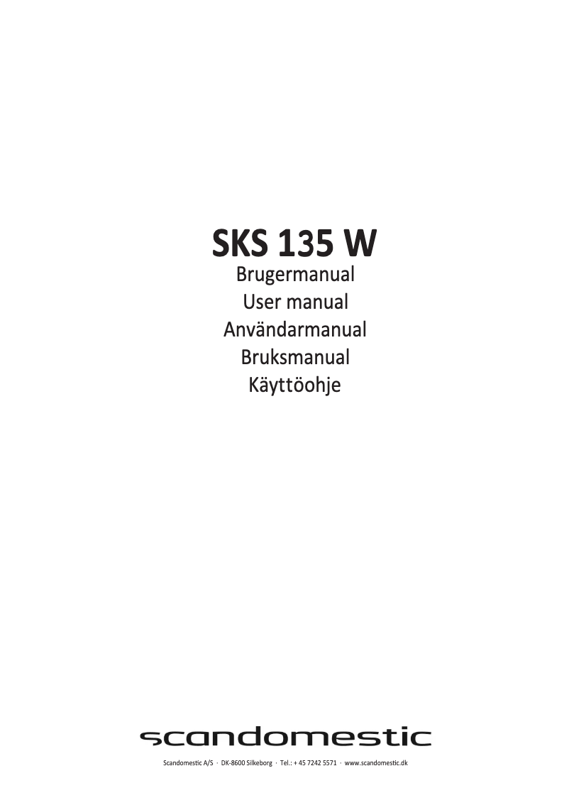 Image de la première page du manuel de l'appareil SKS 135 W