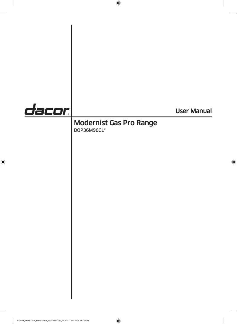 Page n°1 - Manuel utilisateur Dacor DOP36M96GLS