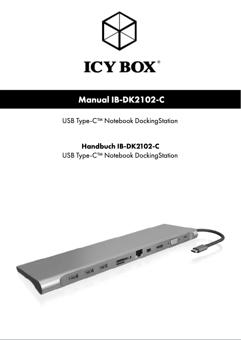 Página 1 del manual Manual de usuario Raidsonic IB-DK2102-C