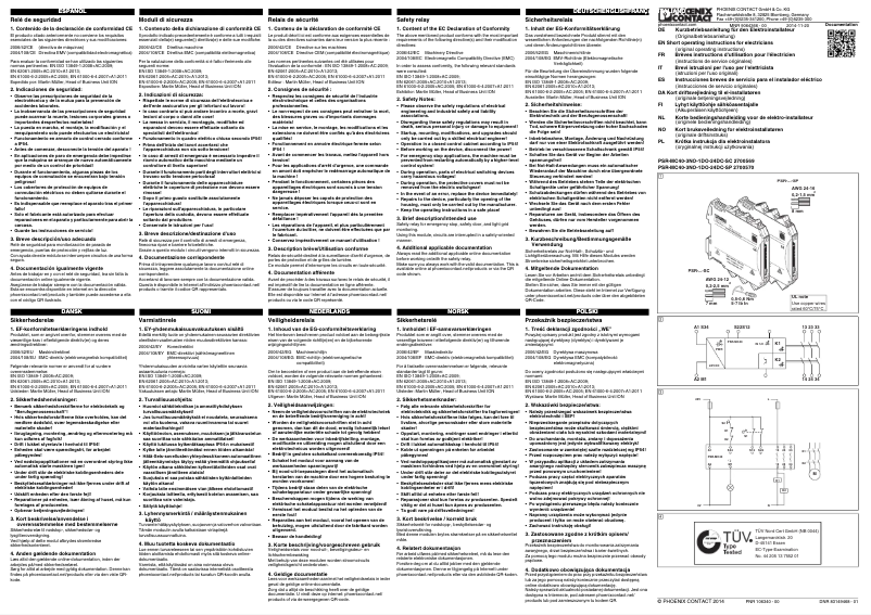 Image de la première page du manuel de l'appareil PSR-MC40-3NO-1DO-24DC-SP