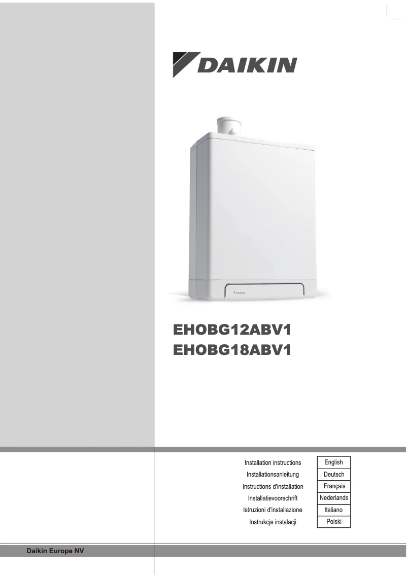 Page n°1 - Manuel utilisateur Daikin EHOBG12ABV1