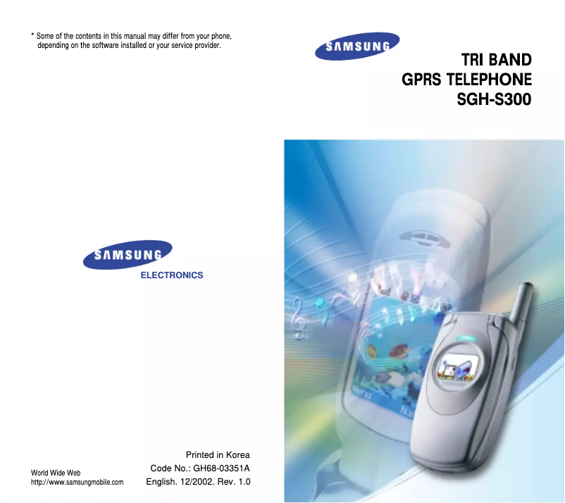 Página 1 del manual Manual de usuario Samsung SGH-S300M