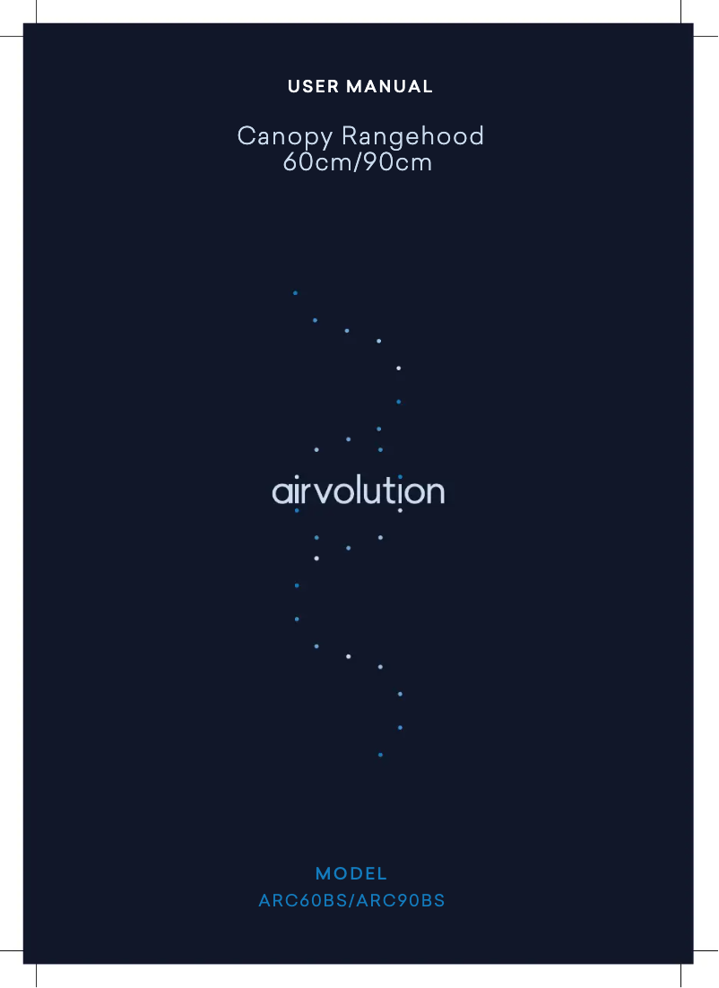 Page 1 de la notice Manuel utilisateur Airvolution ARC90BS
