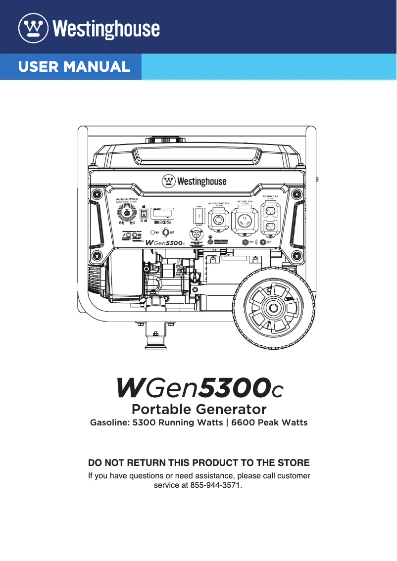 Image de la première page du manuel de l'appareil WGen5300c