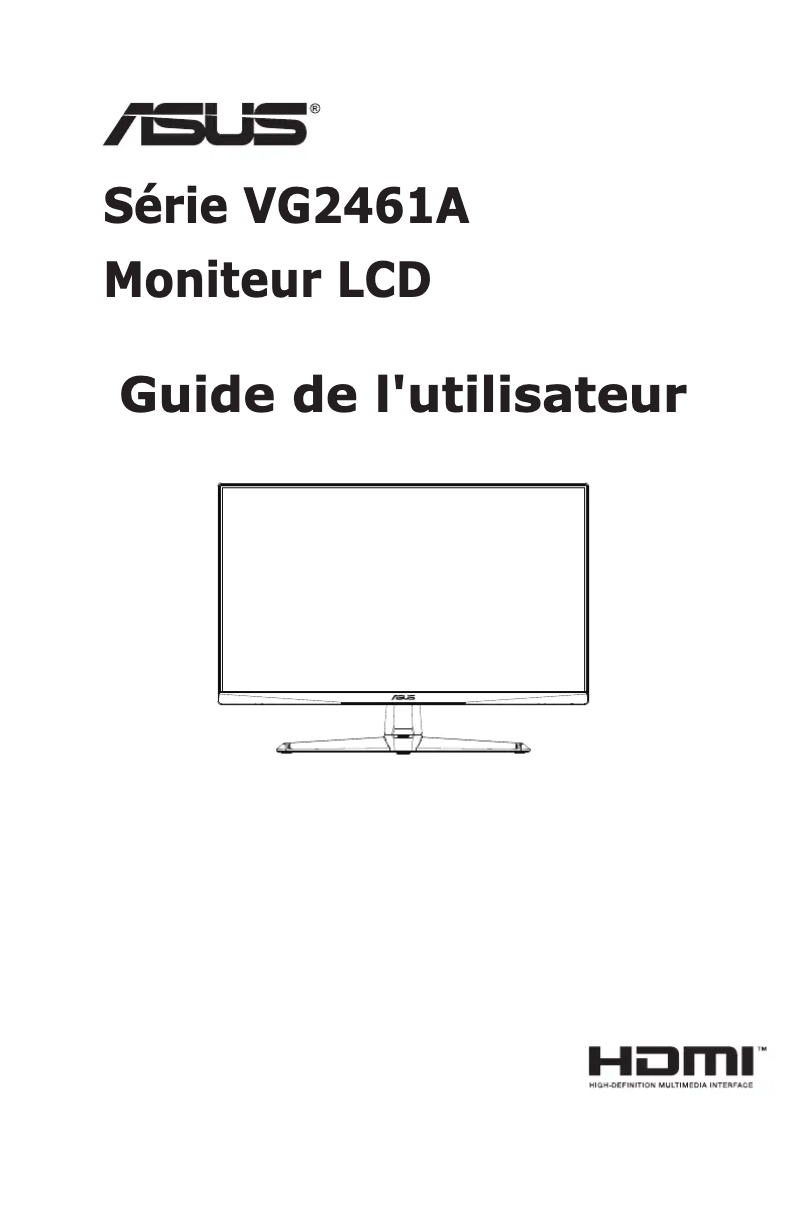 Page 1 de la notice Manuel utilisateur Asus TUF Gaming VG246H1A