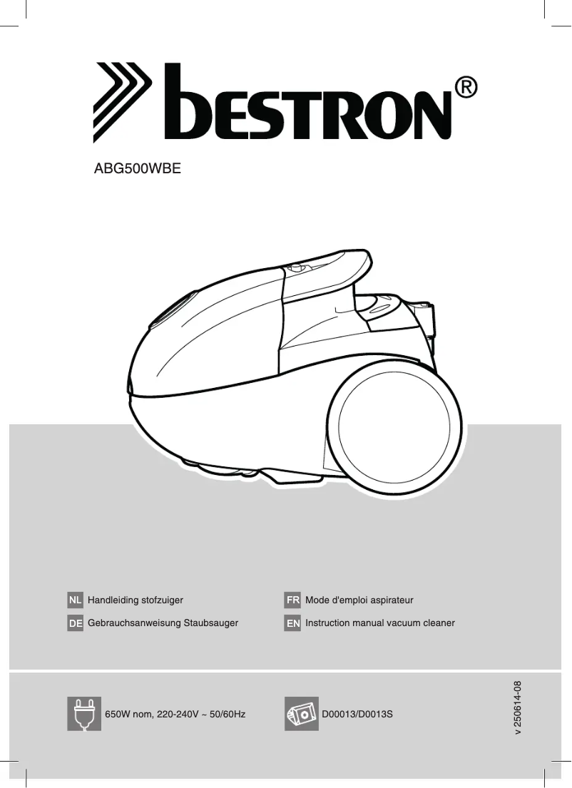 Image de la première page du manuel de l'appareil ABG500WBE