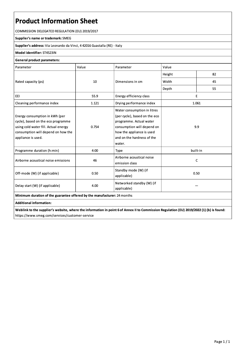Image de la première page du manuel de l'appareil ST4523IN