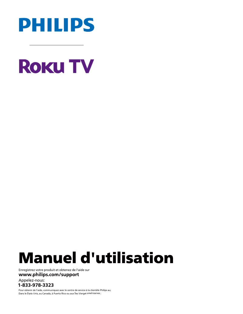 Image de la première page du manuel de l'appareil Roku 32PFL6573