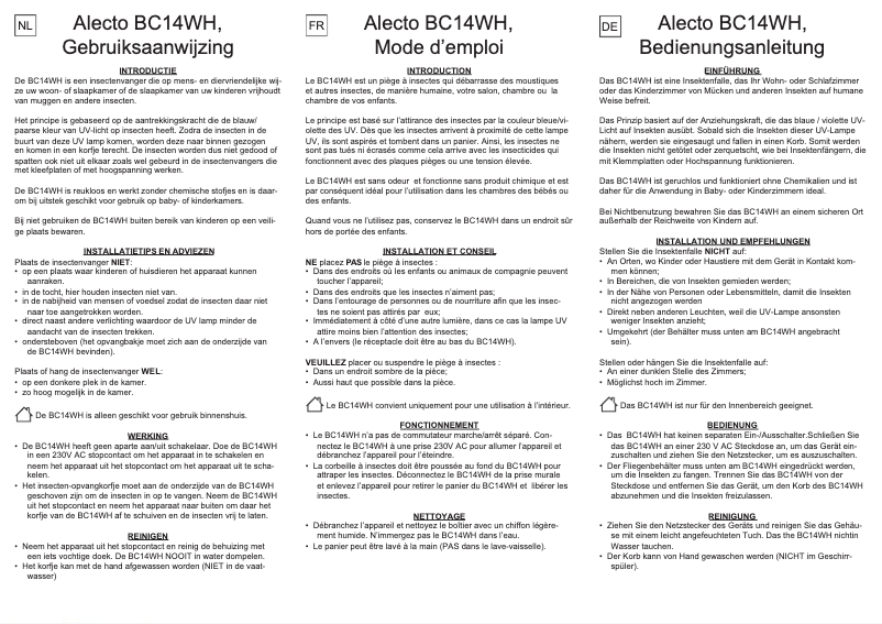 Página 1 del manual Manual de usuario Alecto BC14