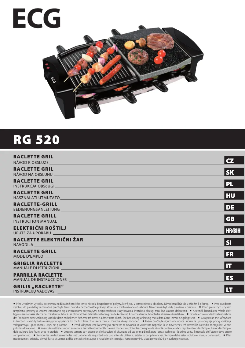 Página 1 del manual Manual de usuario ECG RG 520