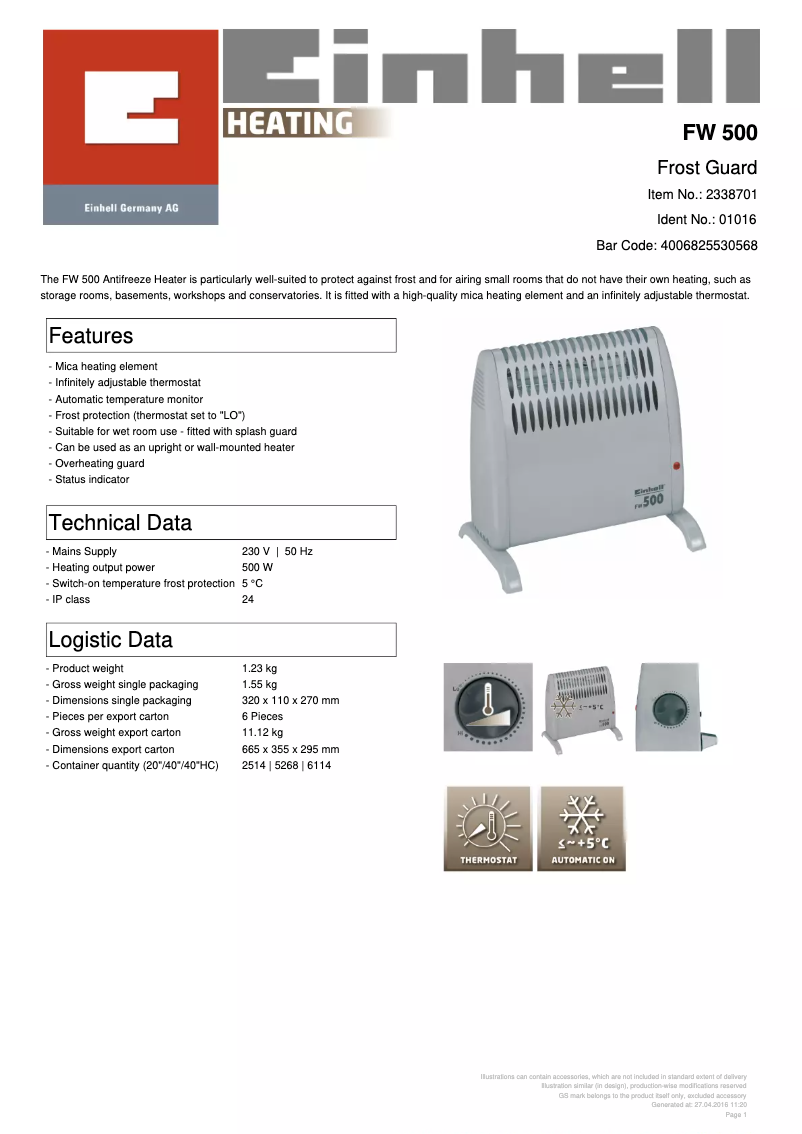 Image de la première page du manuel de l'appareil FW 500