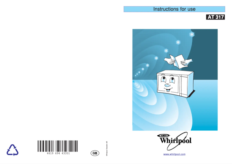 Page 1 de la notice Manuel utilisateur Whirlpool AT 317