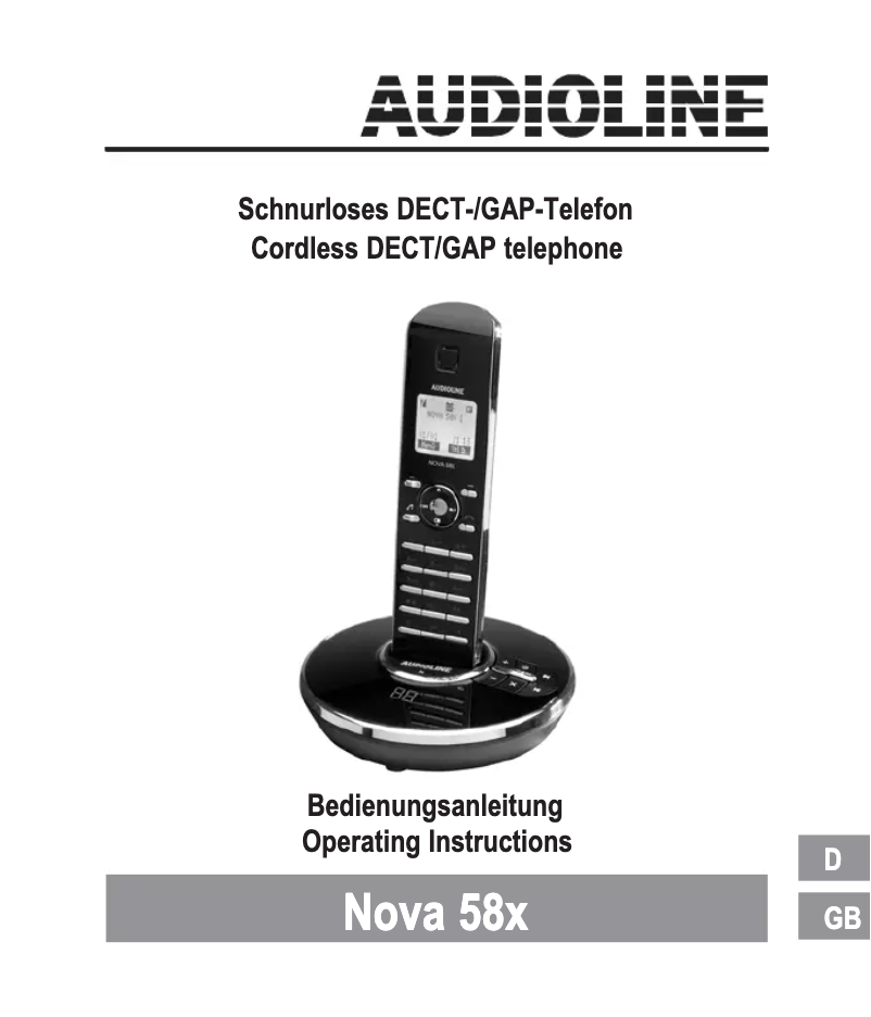 Page n°1 - Manuel utilisateur Audioline Nova 580