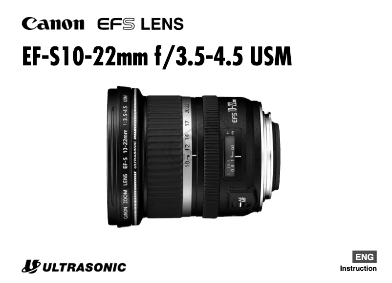 Image de la première page du manuel de l'appareil EF-S 10-22MM USM