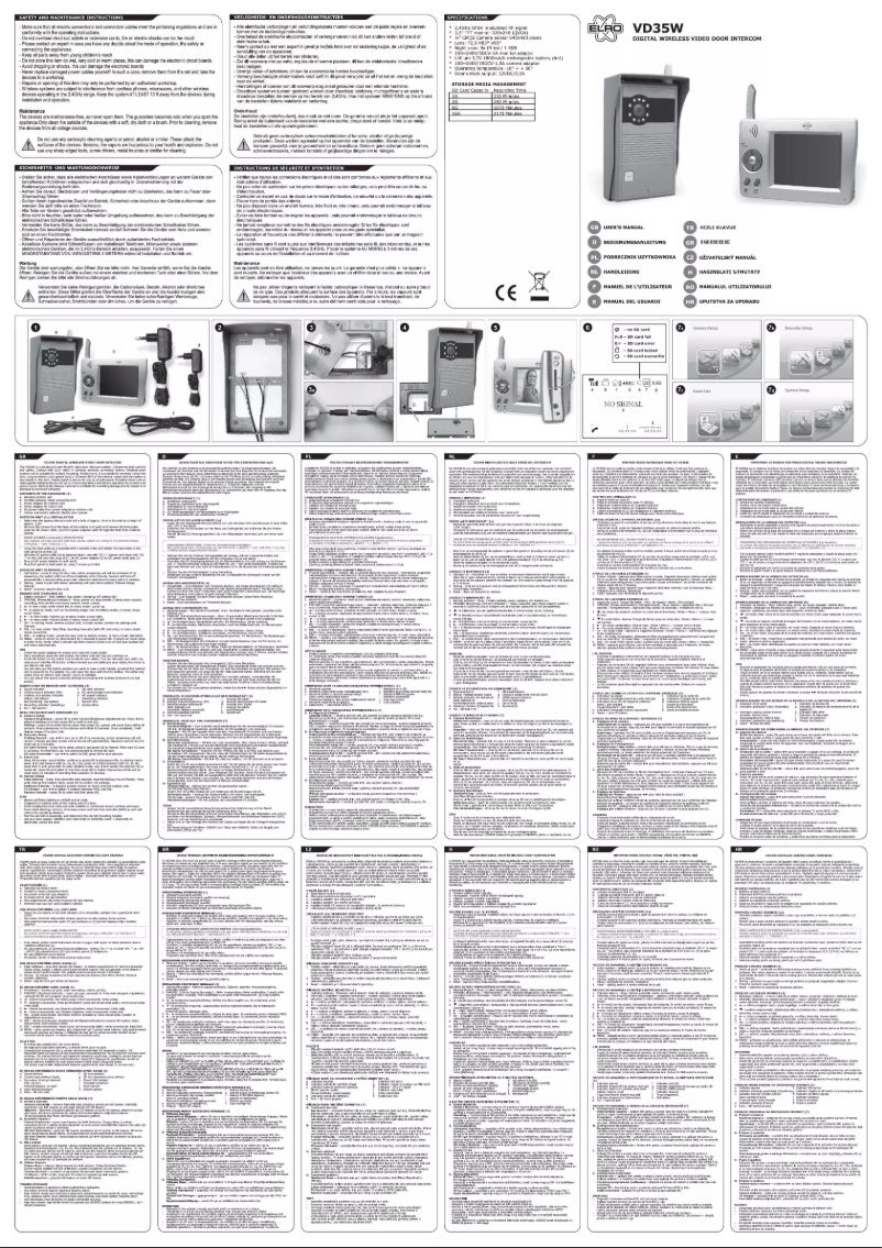 Image de la première page du manuel de l'appareil VD35W