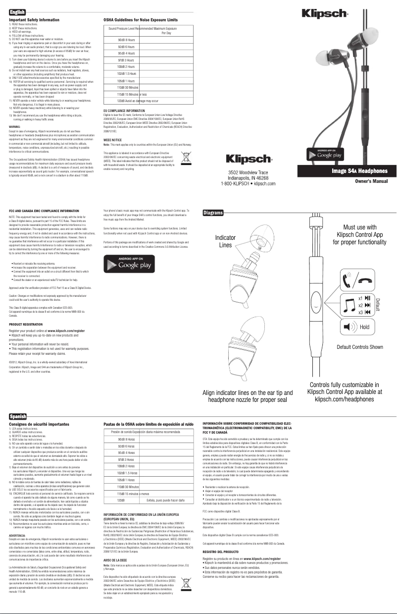 Image de la première page du manuel de l'appareil S4A (II)