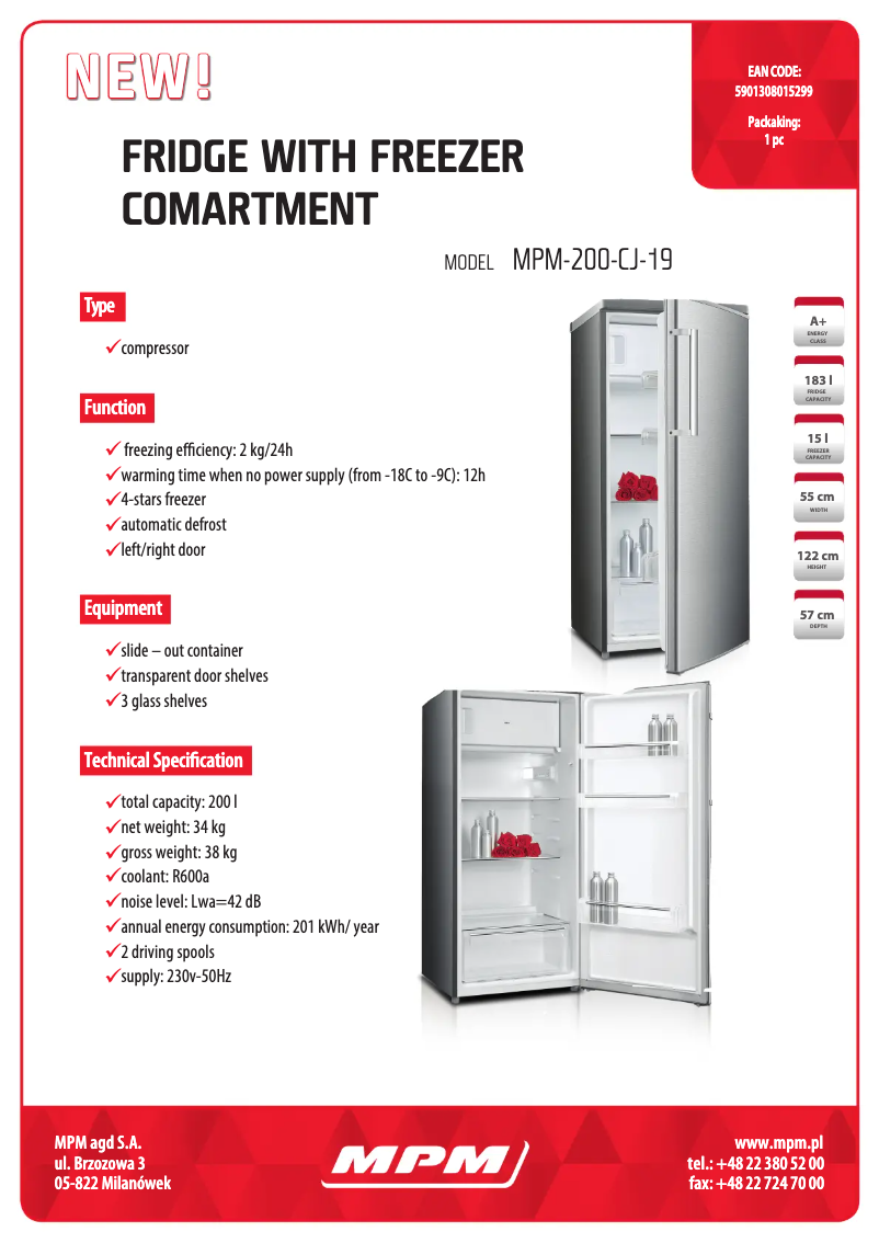 Image de la première page du manuel de l'appareil MPM-200-CJ-19