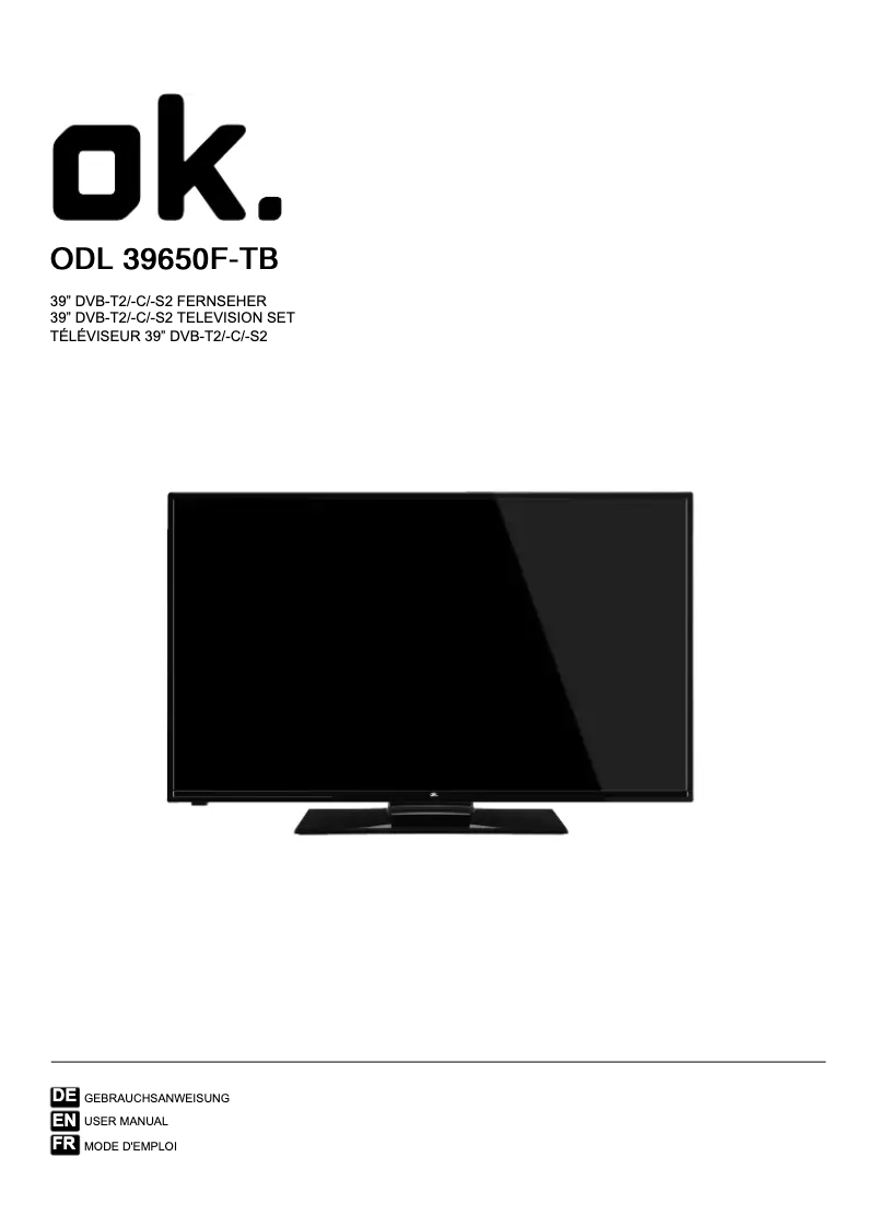 Page 1 de la notice Manuel utilisateur OK ODL 39650F-TB