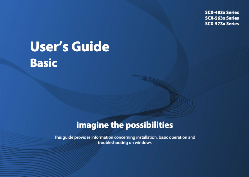 Image de la première page du manuel de l'appareil SCX-5739FW