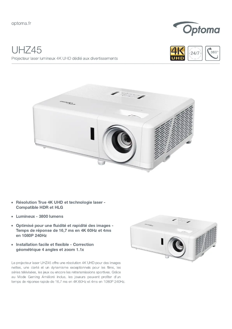 Image de la première page du manuel de l'appareil UHZ45