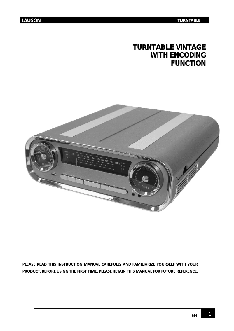 Página 1 del manual Manual de usuario Lauson 01TT15