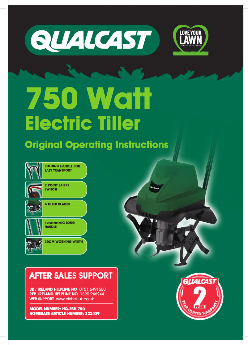 Page n°1 - Manuel utilisateur Qualcast HQ-EBH 750