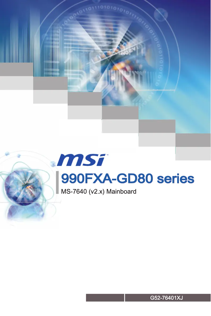 Page n°1 - Manuel utilisateur MSI 990FXA-GD80