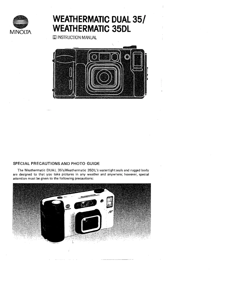 Page n°1 - Manuel utilisateur Konica Minolta Weathermatic Dual 35