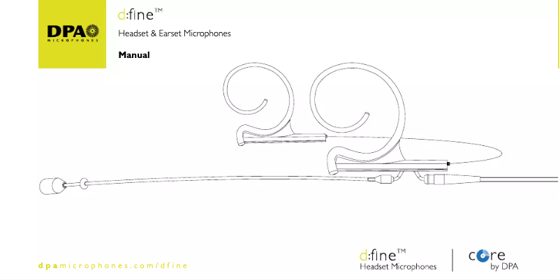 Image de la première page du manuel de l'appareil D:fine 66